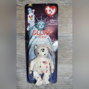 TY GLORY The Bear 1997 Mc Donalds Beanie Baby RARE RETIRED INDEPENDENCE DAY